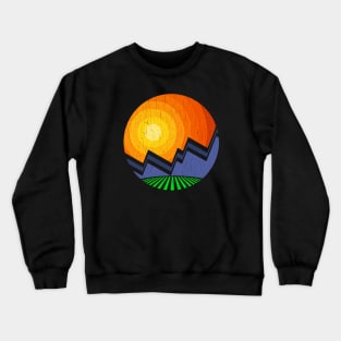 Vintage Mountain Sunrise (distressed look) Crewneck Sweatshirt